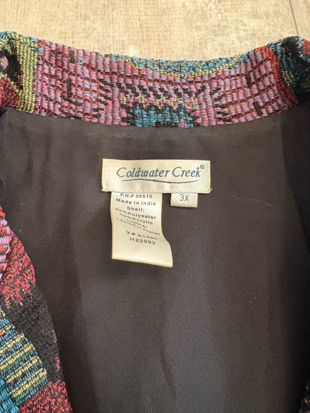 Chico's‎ Patterned Multi-Color Jacket - Picture 3 of 7